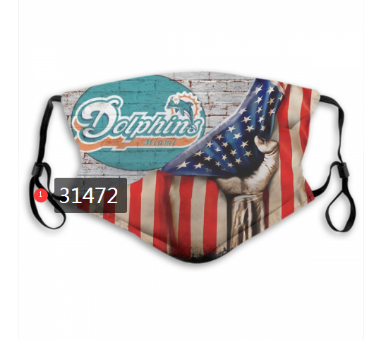 NFL 2020 Miami Dolphins 114 Dust mask with filter->nfl dust mask->Sports Accessory